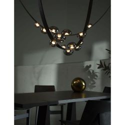 Bomma Dew Drops Hanglamp - Zwart leder