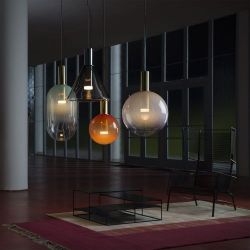Bomma Phenomena Hanglamp - Large Ball - Gerookt - Zilver