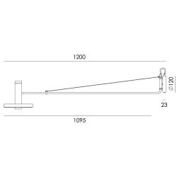 Tonone Beads Wall 120 met stekker Wandlamp - Zwart