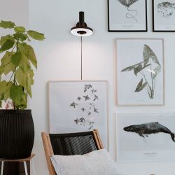 Tonone Beads Wall 35 Downlight met stekker Wandlamp - Zwart