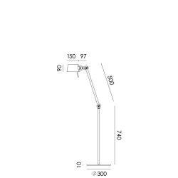 Tonone Bolt 1 arm Floor Vloerlamp - Roze