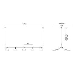 Tonone Bolt 10-pack Pendant Hanglamp - Wit