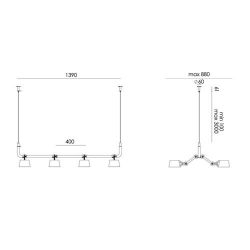Tonone Bolt 8-pack Pendant Hanglamp - Groen