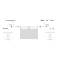 Tonone Bolt Bed Underfit met stekker Wandlamp Set van 2 - Geel