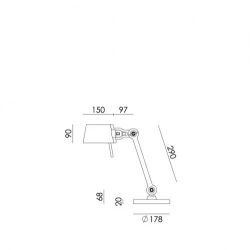 Tonone Bolt Desk 1 arm Small Tafellamp - Roze