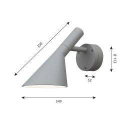 Louis Poulsen AJ 50 Wall Wandlamp - Grijs