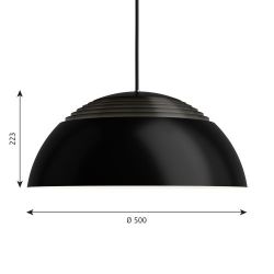 Louis Poulsen AJ Royal 500 V2 3000K Dali Hanglamp - Zwart