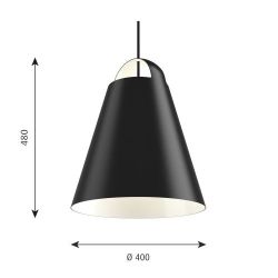 Louis Poulsen Above 400 LED Dali D2W Hanglamp - Zwart