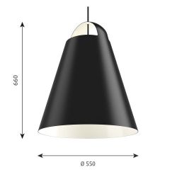 Louis Poulsen Above 550 LED Bluetooth D2W Hanglamp - Zwart
