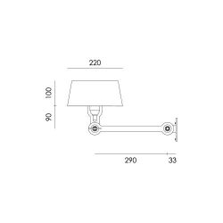 Tonone Bolt Wall Underfit Install Wandlamp - Lichtgrijs