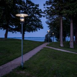 Louis Poulsen Albertslund Mini Lantaarnpaal - 3000K Sr 2xzhaga - Grijs