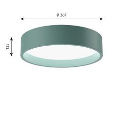 Louis Poulsen Circle Surface 260 Plafondlamp - 3000K Opaal Dali - Licht Petroleum