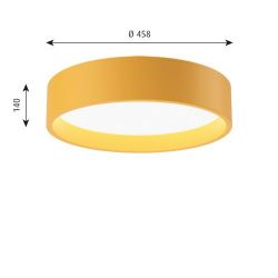 Louis Poulsen Circle Surface 450 Plafondlamp - 3000K Opaal Dali - Geel