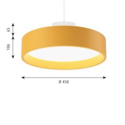 Louis Poulsen Circle Suspend 450 Hanglamp - 3000K Opaal Dali - Geel