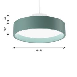 Louis Poulsen Circle Suspend 450 Hanglamp - 3000K Opaal Dali - Licht Petroleum