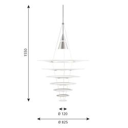 Louis Poulsen Enigma 825 Hanglamp - Wit/aluminium