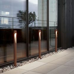 Louis Poulsen Flindt Garden Long Vloerlamp - 3000K Voetplaat met adapter - Aluminium