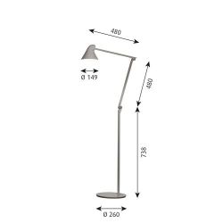 Louis Poulsen NJP Vloerlamp - 3000K - Lichtgrijs