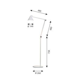 Louis Poulsen NJP Vloerlamp - 3000K - Wit