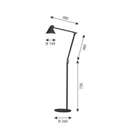 Louis Poulsen NJP Vloerlamp - 3000K - Zwart
