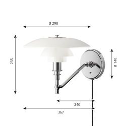 Louis Poulsen PH 3/2 Wandlamp - Wit