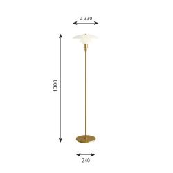 Louis Poulsen PH 3½-2½ Vloerlamp - Messing