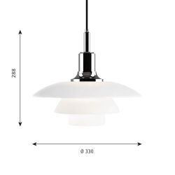 Louis Poulsen PH 3Â½-3 Glass Hanglamp - Chroom