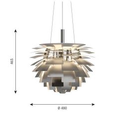 Louis Poulsen PH Artichoke 480 Hanglamp 3000K-1800K Bluetooth - RVS