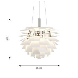 Louis Poulsen PH Artichoke 480 Hanglamp 3000K-1800K Phase dim - Wit