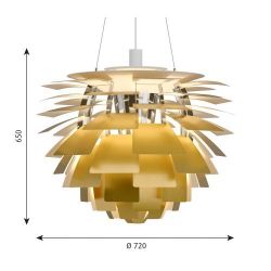 Louis Poulsen PH Artichoke 720 Hanglamp - 2700K Bluetooth - int. driver - Messing