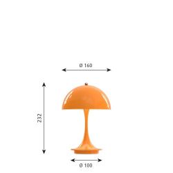 Louis Poulsen Panthella Portable Metal Tafellamp - 2700K - Oranje