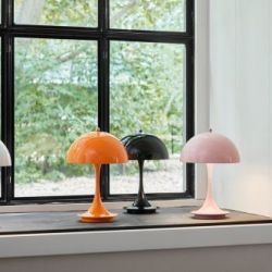 Louis Poulsen Panthella Portable Metal Tafellamp - 2700K - Roze