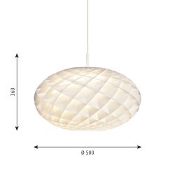 Louis Poulsen Patera Oval 500 Hanglamp - 3000K Dali - Wit