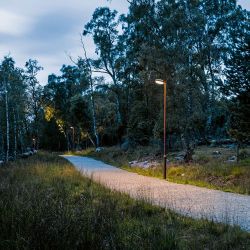 Louis Poulsen LP Capsule Lantaarnpaal - 60 - 3000K Nightdim 1691lm - Asym - Aluminium