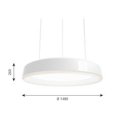 Louis Poulsen LP Grand 1480 Hanglamp - Suspended - 3000K Dali - Wit