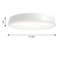 Louis Poulsen LP Grand 1480 Plafondlamp - Opbouw - 3000K Dali - Wit