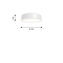 Louis Poulsen LP Grand 580 Plafondlamp - Opbouw - 3000K Dali - Wit