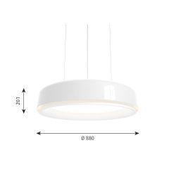 Louis Poulsen LP Grand 880 Hanglamp - Suspended - 3000K Dali - Wit