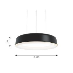 Louis Poulsen LP Grand 880 Hanglamp - Suspended - 3000K Dali - Zwart