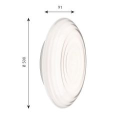 Louis Poulsen Ripls 500 Wandlamp - 3000K Dali - Wit