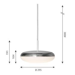 Louis Poulsen Silverback 295 Hanglamp - 3000K Dali - Wit