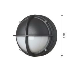 Louis Poulsen Skot Wandlamp - 3000K - Half afgeschermd - Opaal - Donkergrijs