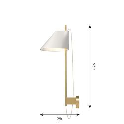 Louis Poulsen Yuh Wandlamp - 2700K - Wit/messing