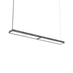 Louis Poulsen Slim Box Suspended Double Hanglamp - 3000K 4828lm Dali - Micro Prismatic - Aluminium