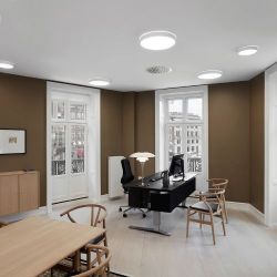 Louis Poulsen Slim Round 250 Semi-recessed Plafondlamp - 3000K 1132lm Dali - Prismatic - Wit