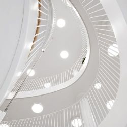 Louis Poulsen Slim Round 250 Semi-recessed Plafondlamp - Kelvin instelbaar 1232lm Dali - Opal - Wit