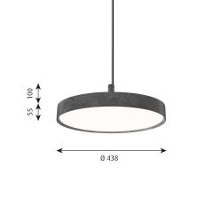 Louis Poulsen Slim Round 440 Suspended Hanglamp - 3000K 2404lm Dali - Opal - Aluminium