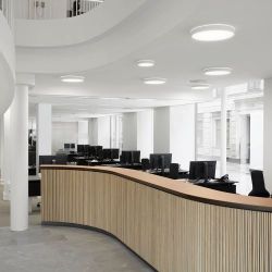 Louis Poulsen Slim Round 440 Semi-recessed Plafondlamp - 3000K 3611lm Dali High Output - Prismatic - Wit