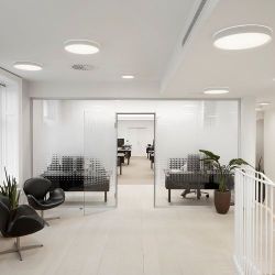 Louis Poulsen Slim Round 680 Semi-recessed Plafondlamp - 3000K 4721lm Dali - Prismatic - Wit