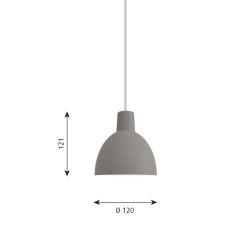 Louis Poulsen Toldbod 120 Hanglamp - Lichtgrijs